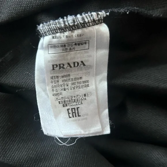 Prada Men’s Technical Crew Neck Logo Sweatshirt in Black Sz M - Picture 8 of 10